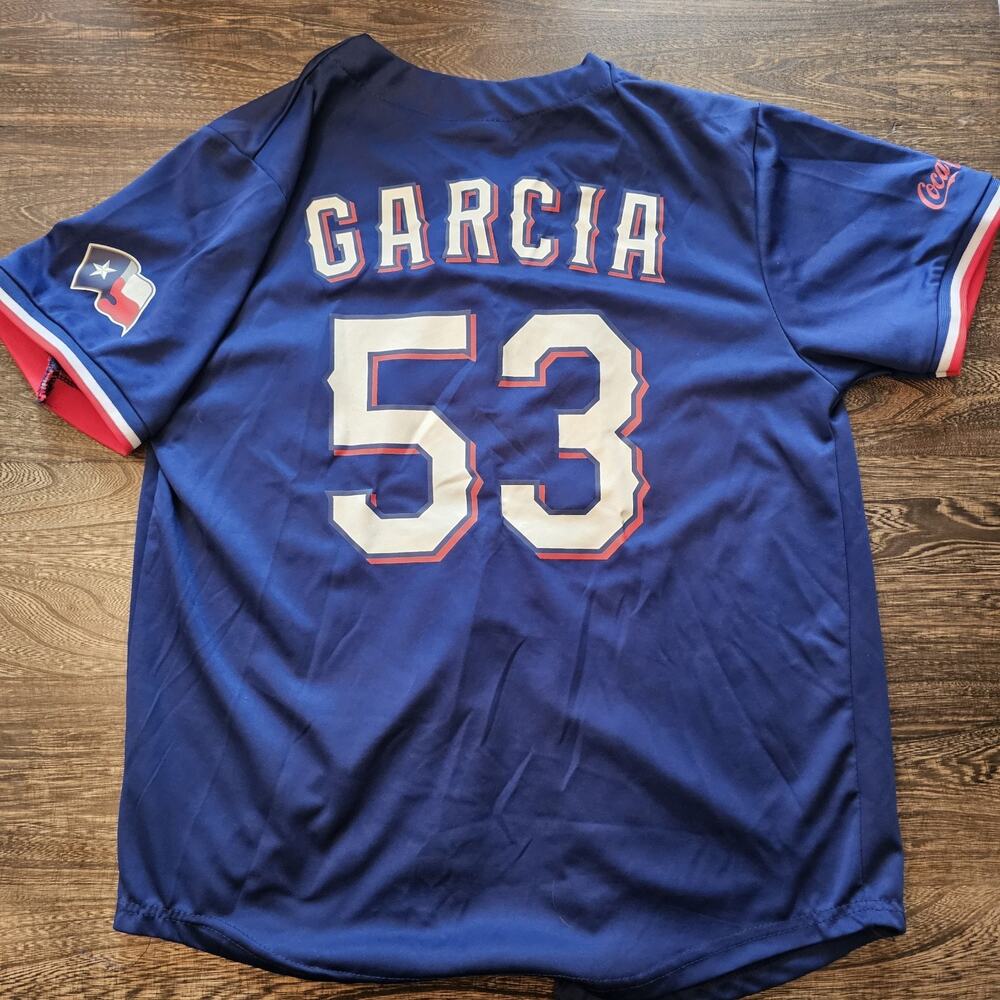 Adolis Garcia Texas Rangers 2023 World Series SGA MLB Jersey Medium